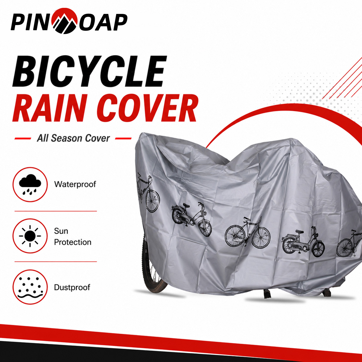 Cycling Gear Waterproof - PINMOAP Universal Bicycle Rain Cover Waterproof