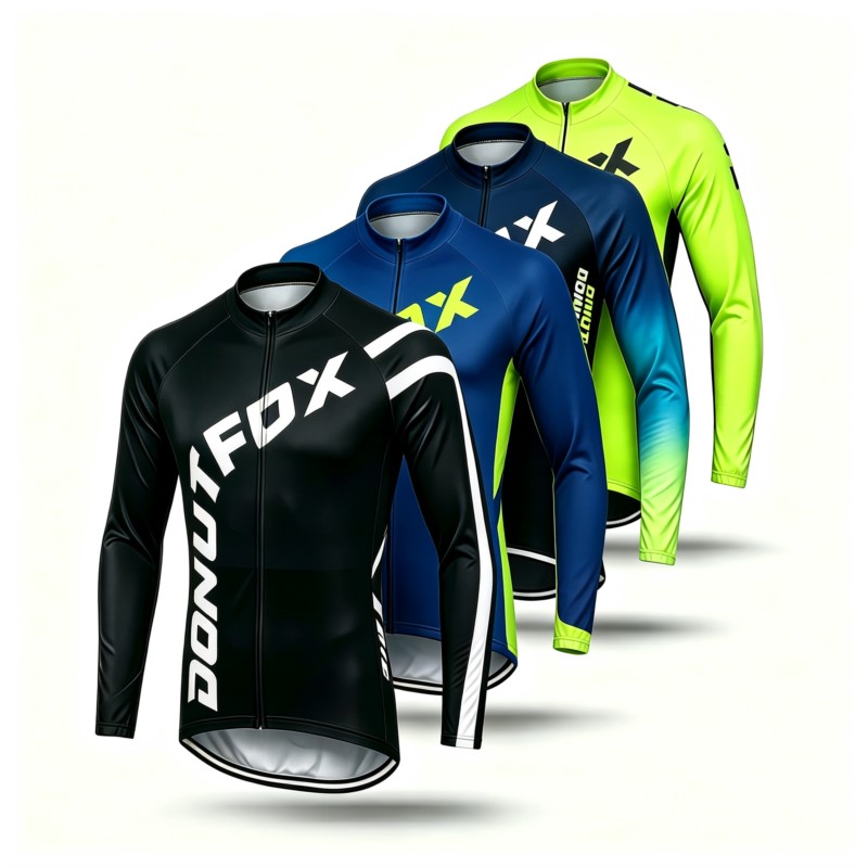 Cycling Gear Waterproof - Men Long Sleeve MTB Jersey &
