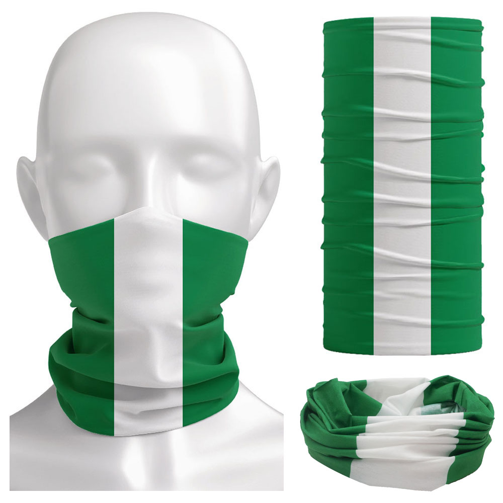 Cycle Gear - Nigeria Flag Bandanna Women Neck Gaiter