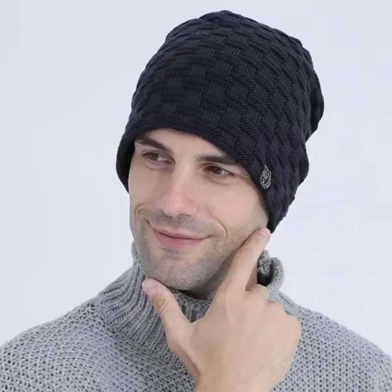 Mens Plush Lining Beanie Winte - Cycling Gear For Cold Weather ulasan dan harga